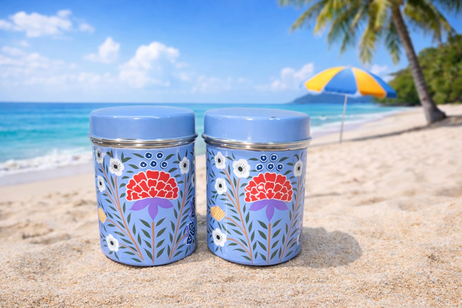 Steel Canister Sets, Canister sets, hand painted canister set, food storage box ,stainless steel tea storage box,floral kashmiri design COOKIE TIN 